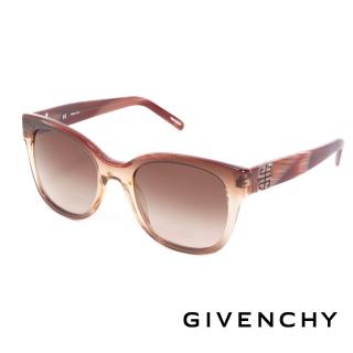 【GIVENCHY 紀梵希】法國魅力紀梵希都會玩酷大理石紋造型太陽眼鏡(-紅棕- GISGV826-0D83)