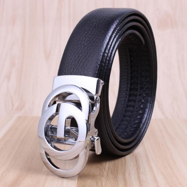 【米蘭精品】極速出貨  100%真皮皮帶男牛皮腰帶商務金屬皮帶休閒男襯衫牛仔西裝褲(自動扣耐磨多款73qg19)