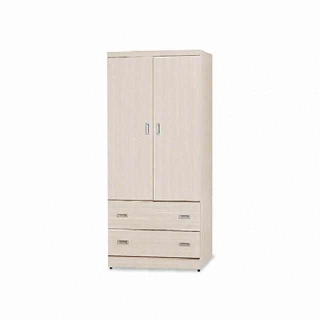 【ASSARI】2.7尺歐爾曼雙門二抽衣櫃-寬80x深60x高180cm