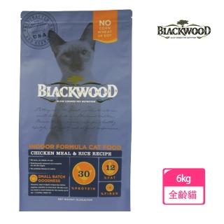 【BLACKWOOD 柏萊富】室內貓全齡優活配方-13.23磅(雞肉+糙米)