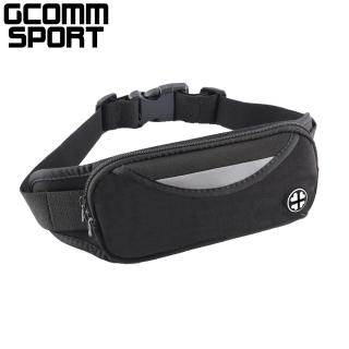 【GCOMM】GCOMM SPORT 雙袋防汗水音樂運動腰包 經典黑(運動腰包)
