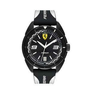 【Ferrari 法拉利】輪胎紋大三針橡膠時尚腕錶(0830519)
