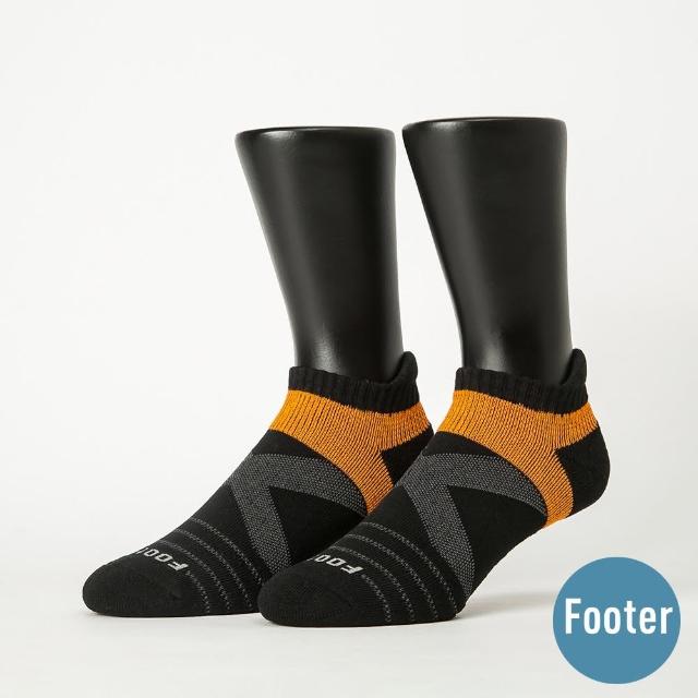 【Footer除臭襪】X型雙向輕壓力足弓船短襪-男款-局部厚（T106L-黑）