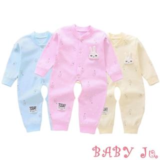 【BABY Ju 寶貝啾】嬰幼兒小兔兔 純棉連身衣(黃色 / 粉色 / 淺藍)