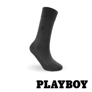 【PLAYBOY】簡約絲光紳士襪-鐵灰(紳士襪)