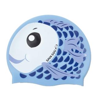 【SAIN SOU 聖手牌】兒童專用印花矽膠泳帽(A35409)