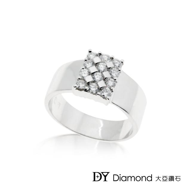 【DY Diamond 大亞鑽石】18K金 時尚風格鑽石女戒