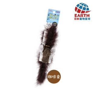 【EARTH PET 日本寵物星球】專利手指套逗貓玩具-大象-咖啡(抗憂鬱逗貓玩具)