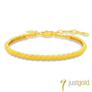 【Just Gold 鎮金店】環繞愛純金系列 黃金手環