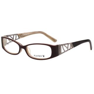 【PLAYBOY】時尚光學眼鏡PB85153(咖啡色)