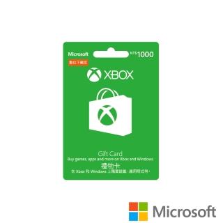 【Microsoft 微軟】GC-Xbox 禮物卡 $1000 數位下載版(購買後無法退換貨)