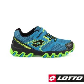 【LOTTO】運動鞋 兒童鞋  冒險王 防潑水越野跑鞋(藍-LT8AKR7036)