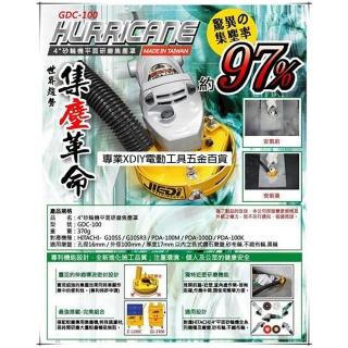 GDC-100  手提砂輪機用 研磨集塵罩 有效隔離施工粉塵 PDA-100K 100M G10SS