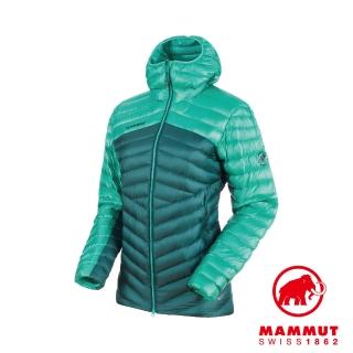 【Mammut 長毛象】Broad Peak IN Hooded Jacket 防潑水連帽羽絨外套 水鴨綠/珊瑚綠 女款 #1013-00350