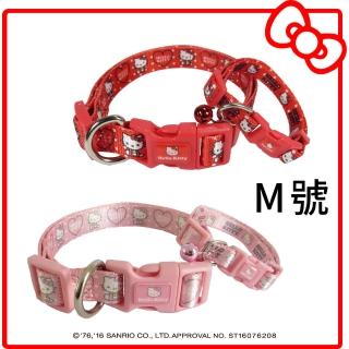 【HELLO KITTY】寵物頸圈 M號(點點款 紅/粉)