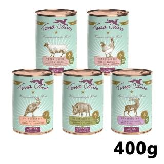 【德國TERRA CANIS醍菈鮮廚】犬用原味封存無穀鮮食餐/主食罐400g*6入-口味任選(犬主食罐/狗罐)