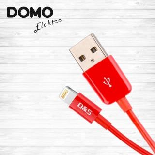 【DOMO】蘋果MFI認證Lightning USB充電傳輸線1m(火焰紅)