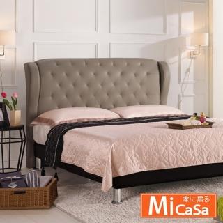 【MiCasa】多娜思 雙人加大6尺床頭片(駝色皮)