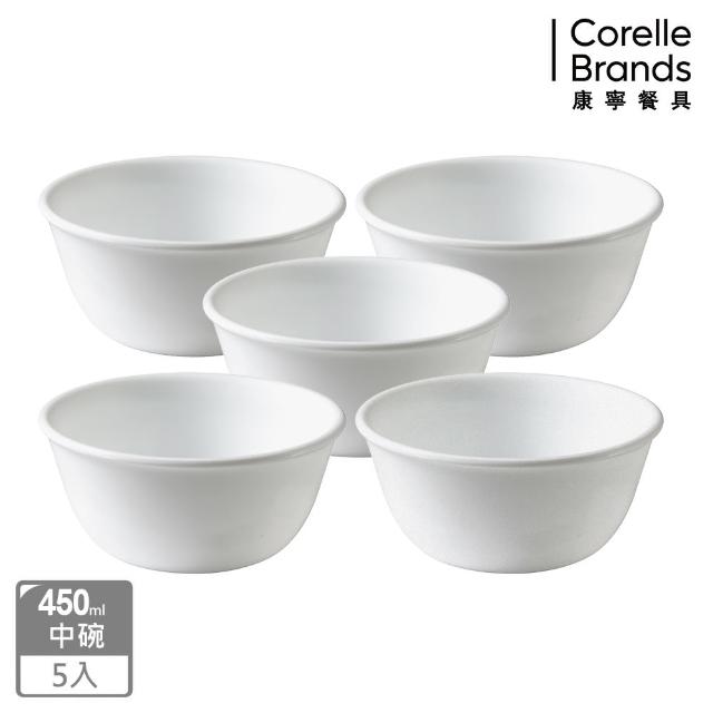 【CORELLE 康寧餐具】康寧純白5件式餐碗組(501)