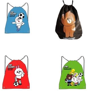 【LINE FRIENDS】足球系列束口袋後背包(束口帶 多款可選)