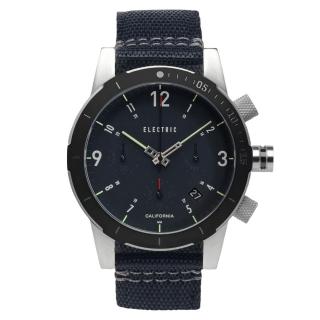 【Electric】FW02系列復古強悍三眼計時腕錶(黑面/黑帆布帶 EVEW0020020001)
