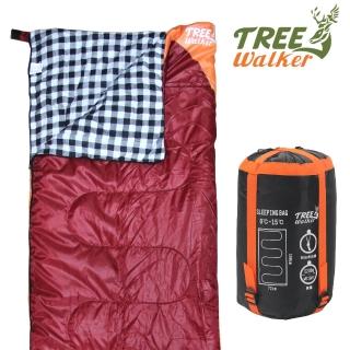 【TreeWalker】法蘭絨暖暖睡袋(橘紅)