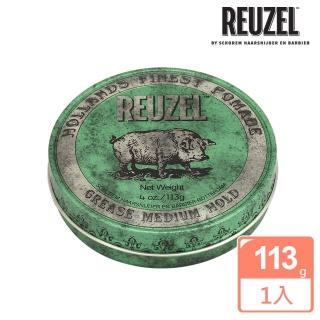 【REUZEL】Green Pomade Grease 綠豬中強髮油(113g)