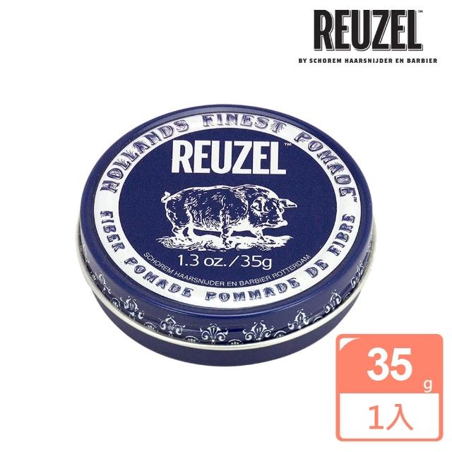 【REUZEL】Fiber Pomade 深藍豬強力纖維級水性髮泥(35g)