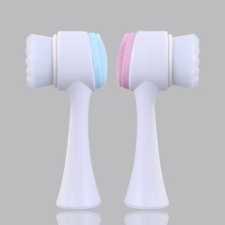 輕柔粉嫩雙面洗臉刷&潔面刷-1入