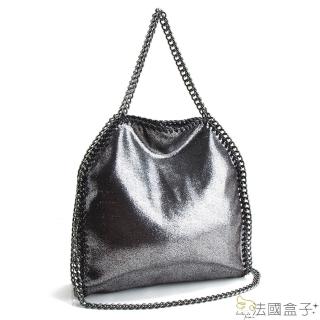 【法國盒子】奢華亮面側肩包(共三色)