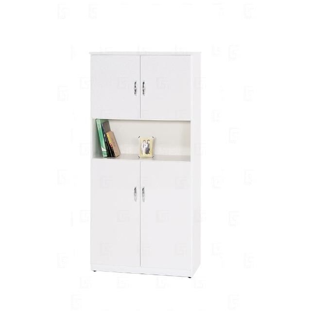 【艾蜜莉的家】2.7尺塑鋼四門鞋櫃(緩衝油壓門片)