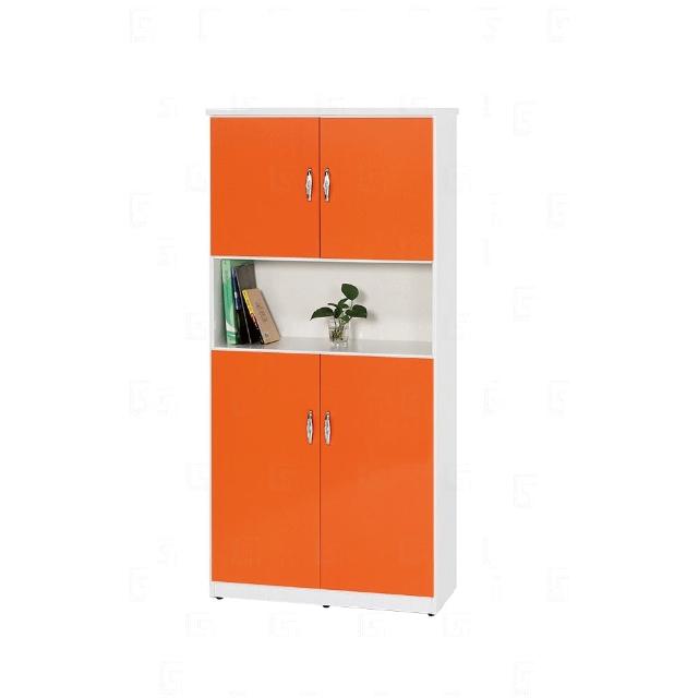 【艾蜜莉的家】2.7尺塑鋼四門鞋櫃(緩衝油壓門片)