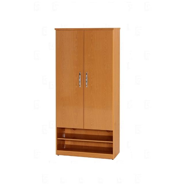 【艾蜜莉的家】2.7尺塑鋼雙門鞋櫃(緩衝油壓門片)