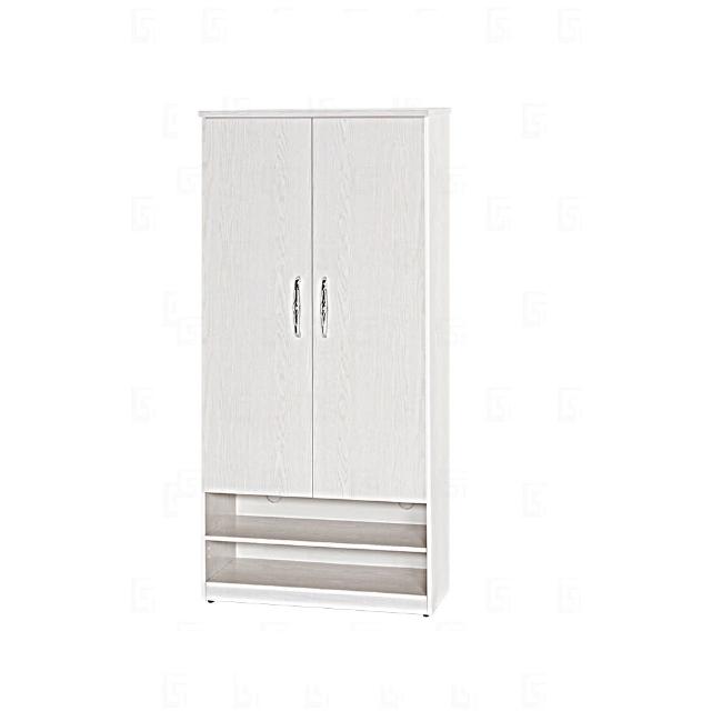 【艾蜜莉的家】2.7尺塑鋼雙門鞋櫃(緩衝油壓門片)