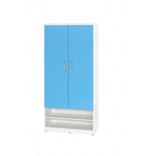 【艾蜜莉的家】2.7尺塑鋼雙門鞋櫃(緩衝油壓門片)