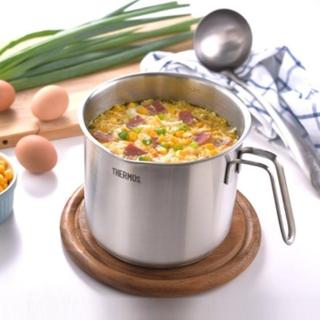 【THERMOS膳魔師】不鏽鋼彎柄牛奶鍋湯鍋16cm(MLK-S16B)