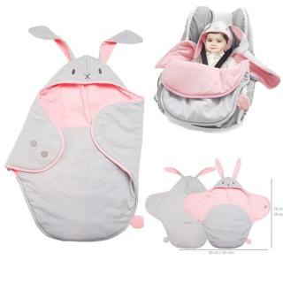 【荷蘭 wallaboo】海天使輕巧嬰兒抱袋/包巾-可愛動物款(可搭配任何廠牌汽座;嬰兒車與提籃)
