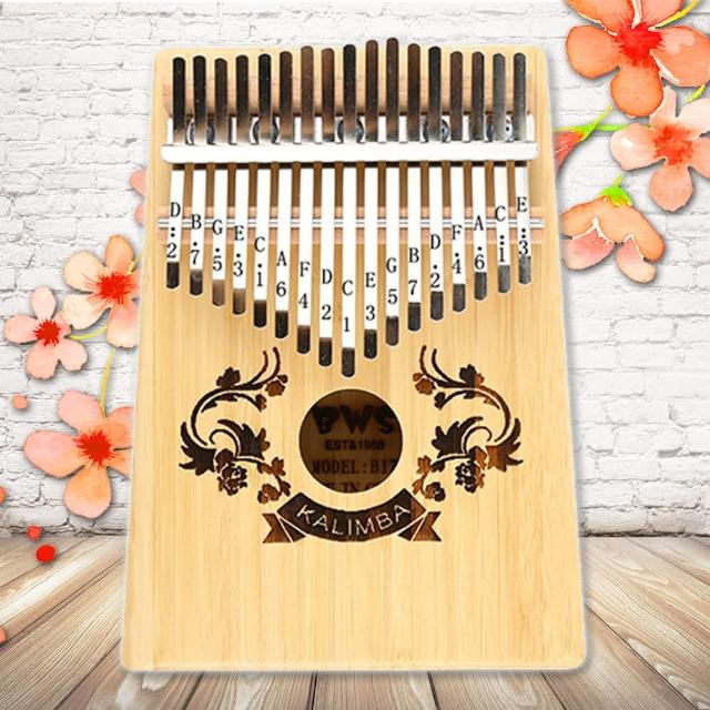 美佳音樂 奧福樂器kalimba 卡林巴琴 拇指琴 超值全配 17音金絲楠竹單板 雙花雕刻 贈旅行包 Momo購物網