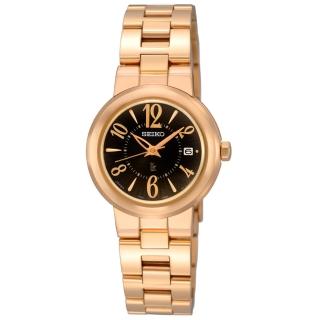 【SEIKO 精工】LUKIA 光璨魅力時尚腕錶-金x咖啡/26mm(7N82-0CN0C/SXDE32J1)