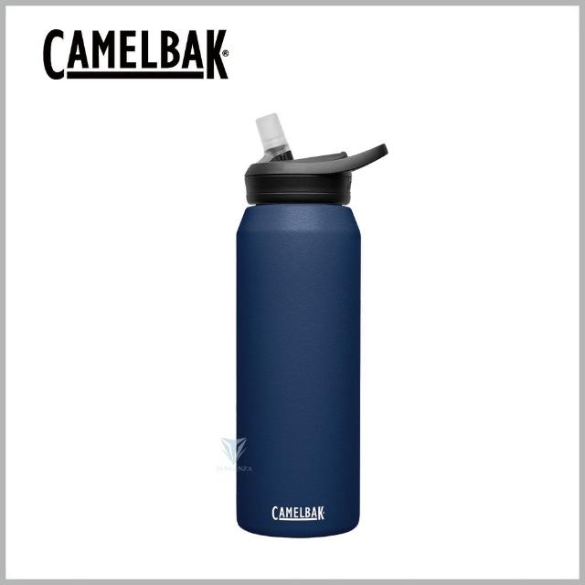 【CAMELBAK】1000ml eddy+多水吸管保冰/溫水瓶 海軍藍(CB1650401001 隨行杯)