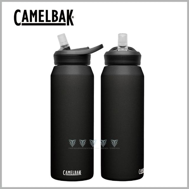 【CAMELBAK】1000ml eddy+多水吸管保冰/溫水瓶 濃黑(CB1650001001 隨行杯)