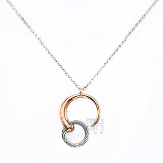 【CHARRIOL 夏利豪】夏利豪Infinity Zen鋼索項鍊-玫瑰金(08-102-1232-0)