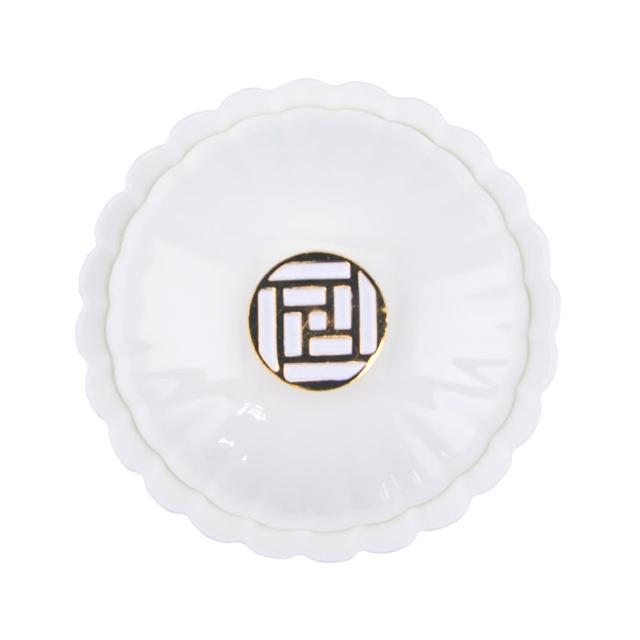 【TALES 神話言】花窗舞影-骨瓷蓋碗(文創 禮品 禮物 收藏)
