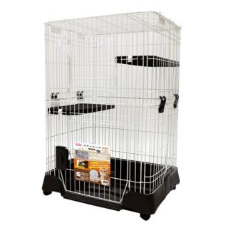 【Marukan】舒適雙層貓籠〈咖啡色〉(CT-451)
