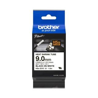 【brother】官方直營 HSe-221E 原廠熱縮套管 9.0mm 白底黑字(適用:PT-E850TKW/E300/E500W/P900W/P950NW)