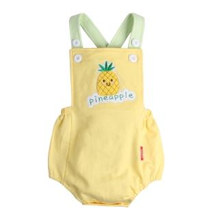 【Baby童衣】任選 吊帶褲 水果刺繡寶寶吊帶包屁衣 90035(淡黃)