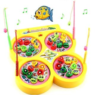 【TDL】音樂磁鐵釣魚玩具組4格款顏色隨機出 600039