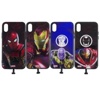 【Marvel 漫威】iPhone X/XS LED發光鋼化玻璃殼 電影版(LED發光 超省電)