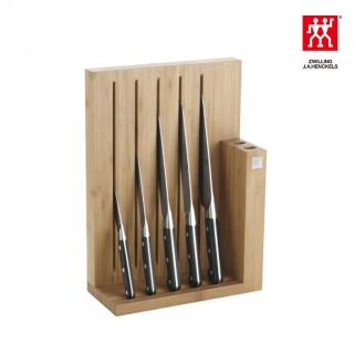【ZWILLING 德國雙人】Pro 六件式刀座組(竹製刀座)