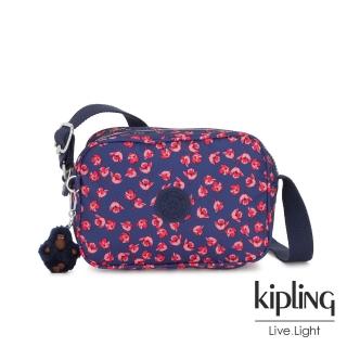 【KIPLING】古典茜紅小花側背方包-DEE